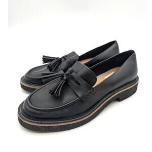 Splendid Caio Tassel Slip On Penny Loafer Flats Women's Black Size US9.5 EU40